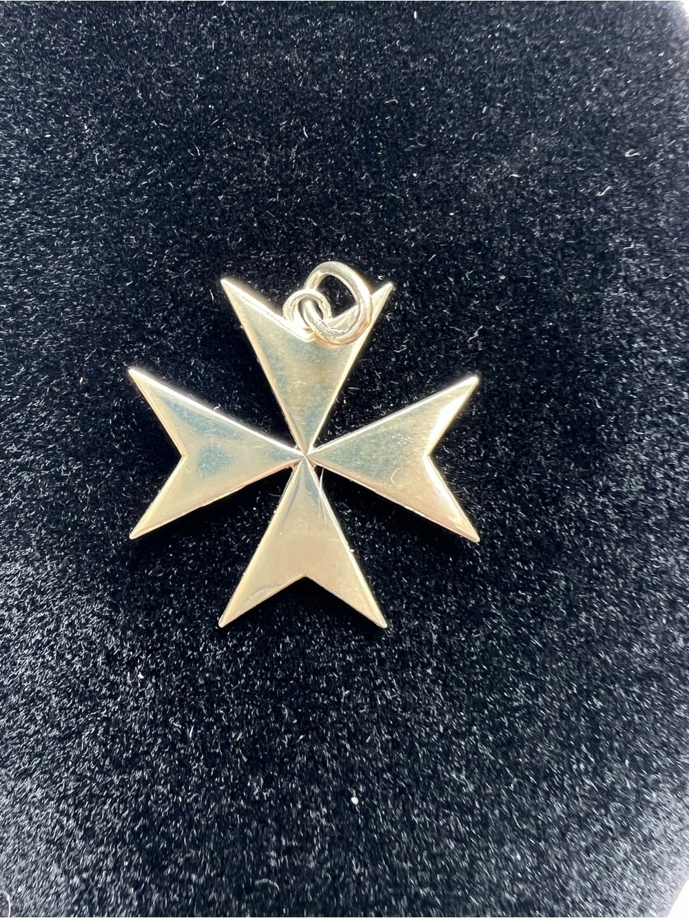 Sterling Silver Maltese Cross Pendant - Classic Women's Jewelry